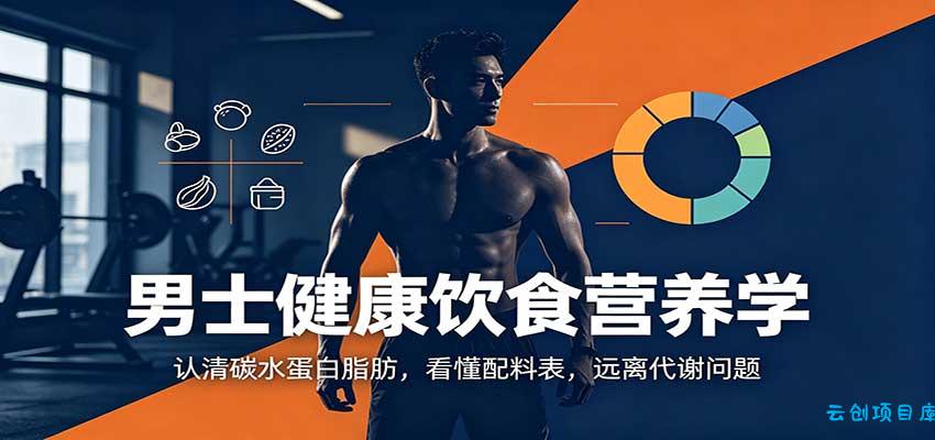 男士健康饮食营养学：认清碳水蛋白脂肪，看懂配料表，远离代谢问题-云创项目库