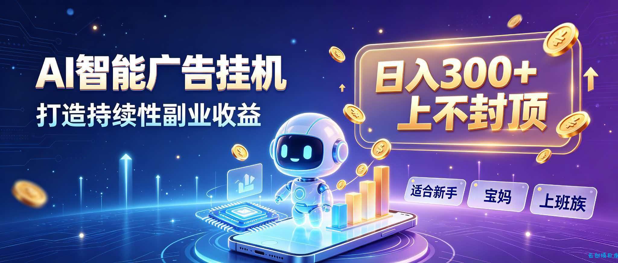 日入 300 + 上不封顶，宝妈上班族都在做的 AI 副业-云创项目库