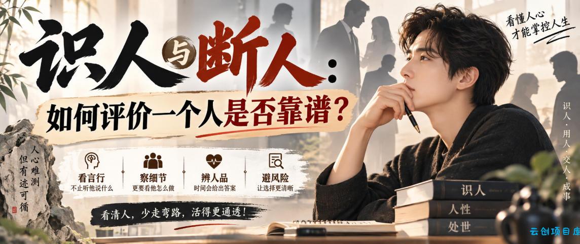 付费文章:识人与断人:如何评价一个人是否靠谱?