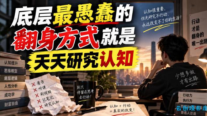 付费文章：底层最愚蠢的翻身方式就是天天研究认知-云创项目库