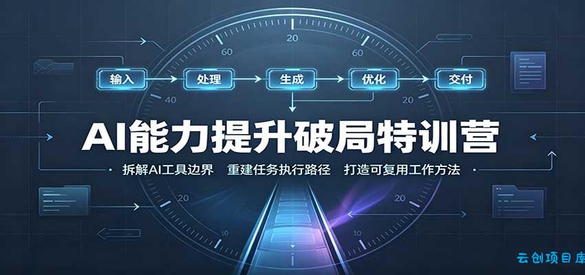 AI能力提升破局特训营：掌握AI交互逻辑，内容创作，搭建工作流-云创项目库