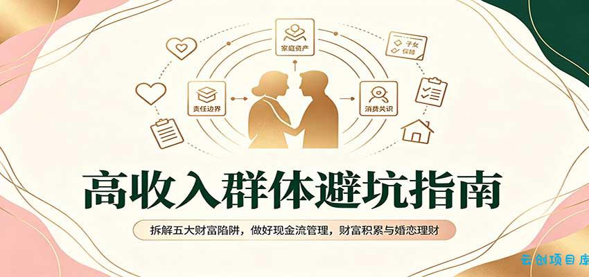 高收入群体避坑指南：拆解五大财富陷阱，做好现金流管理，财富积累与婚恋理财-云创项目库