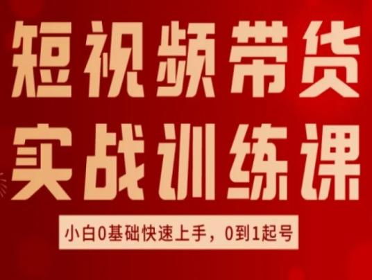 短视频带货实战训练课，好物分享实操，小白0基础快速上手，0到1起号-云创项目库