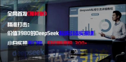 精准打击：价值3980的DeepSeek私域引流实操课，小白实操无门槛，日引精准粉300+-云创项目库