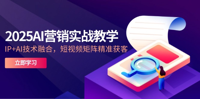 2025AI营销实战教学-5月，IP+AI技术融合，短视频矩阵精准获客-云创项目库