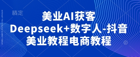 美业AI获客Deepseek+数字人-抖音美业教程电商教程-云创项目库