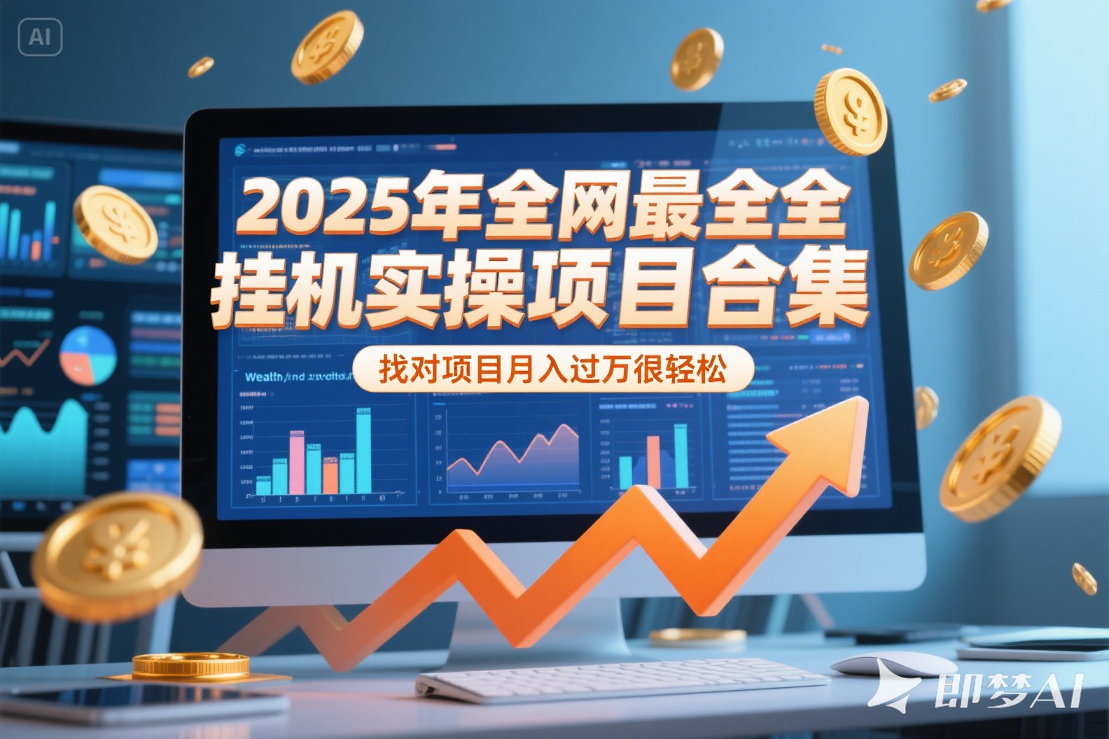 2025年挂机实操项目实操演练，挂机类型，AI直播类型，轻资产创业类型…-云创项目库