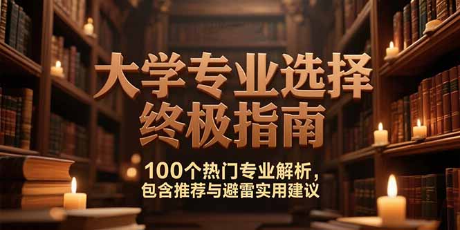 付费文：大学专业选择终极指南,100个热门专业解析,包含推荐与避雷实用建议-云创项目库