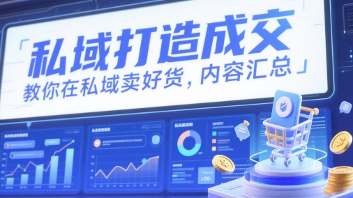 私域打造成交，教你在私域卖好货，内容汇总-云创项目库