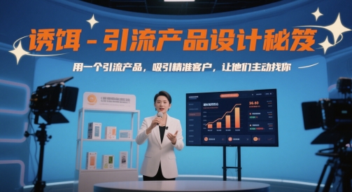 诱饵-引流产品设计秘笈，用一个引流产品，吸引精准客户，让他们主动找你-云创项目库