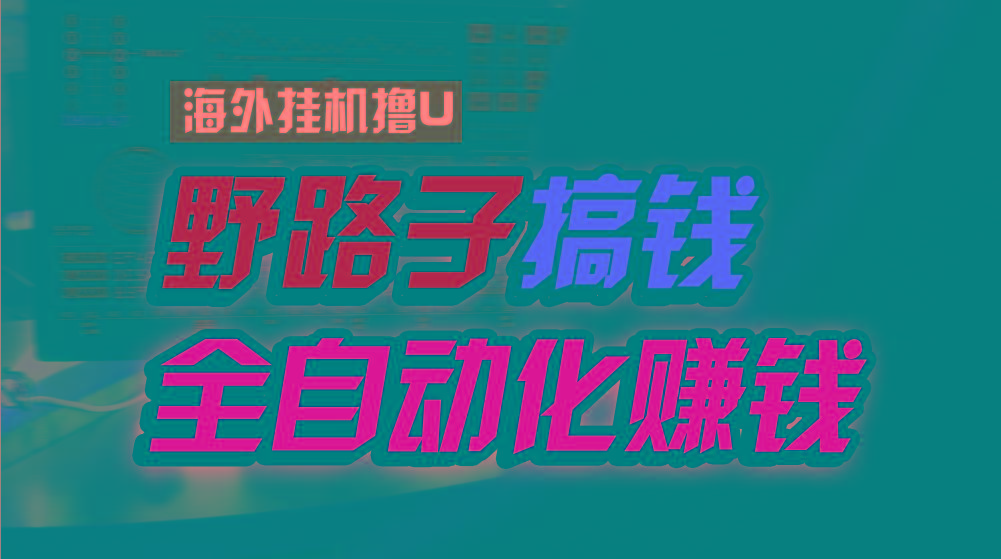海外挂机撸U新平台，日赚8-15美元，全程无人值守，可批量放大，工作室内…-云创项目库