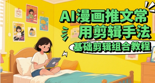 AI漫画推文常用剪辑手法，基础剪辑组合教程-云创项目库