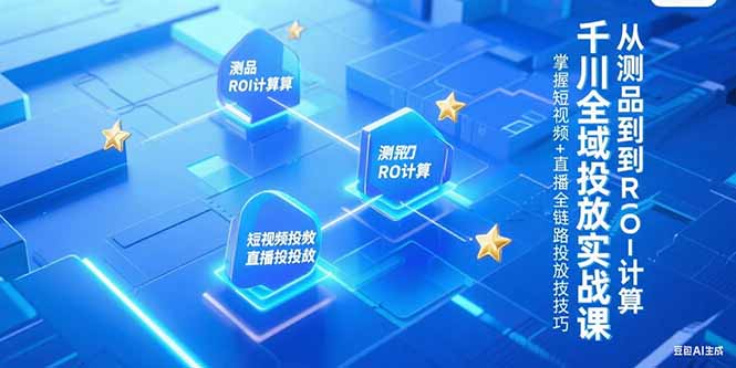 千川全域投放实战课，从测品到ROI计算，掌握短视频+直播全链路投放技巧-云创项目库