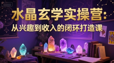 水晶玄学实操营：从兴趣到收入的闭环打造课-云创项目库