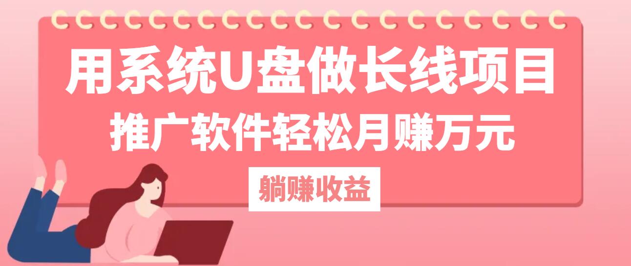 用系统U盘做长线项目，推广软件轻松月赚万元-云创项目库