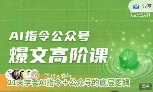 Ai指令公众号高阶课，学会ai指令+公众号的底层逻辑-云创项目库