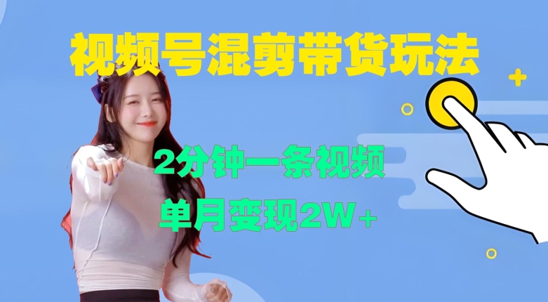 视频号混剪玩法，2分钟一条视频，单月变现2W+【揭秘】-云创项目库