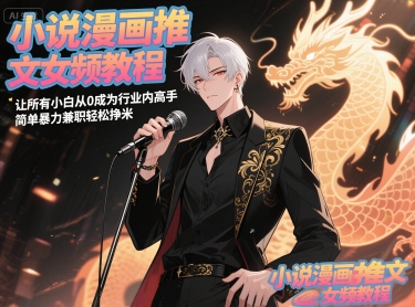 小说漫画推文女频教程，让所有小白从0成为行业内高手，简单暴力兼职轻松挣米-云创项目库