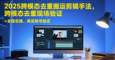 2025跨模态去重搬运剪辑手法，跨模态去重现场验证 +全程实操，真实账号验证-云创项目库