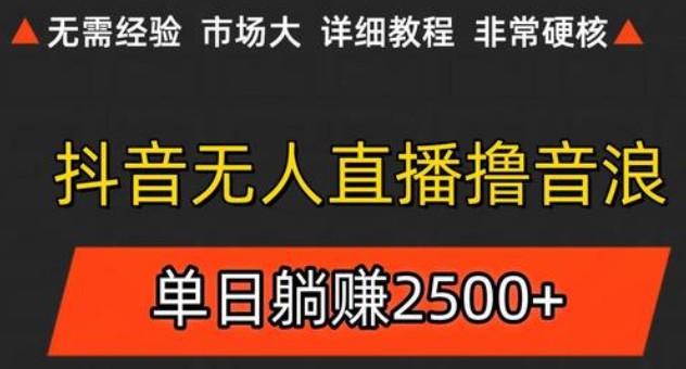 抖音无人直播6.0 简单无脑可矩阵 每天两小时轻松躺赚500+-云创项目库
