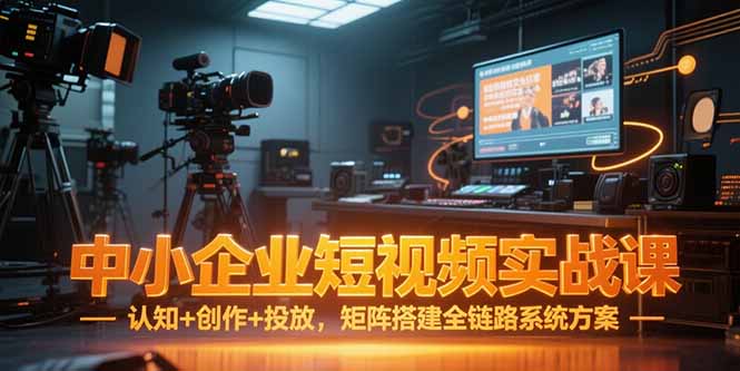 中小企业短视频实战课，认知+创作+投放，矩阵搭建全链路系统方案-云创项目库