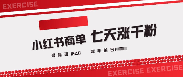 小红书商单2.0最新玩法，3天涨千粉单日变现多张-云创项目库