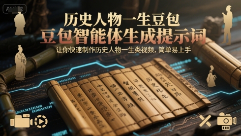 历史人物一生豆包智能体生成提示词，让你快速制作历史人物一生类视频，简单易上手-云创项目库