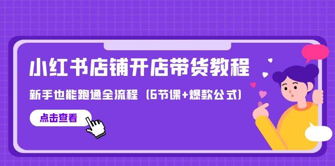 (9883期)最新小红书店铺开店带货教程，新手也能跑通全流程(6节课+爆款公式)-云创项目库