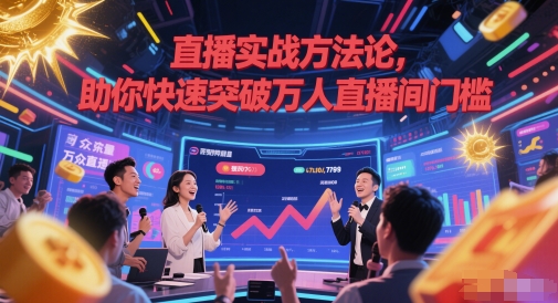 直播实战方法论，助你快速突破万人直播间门槛-云创项目库