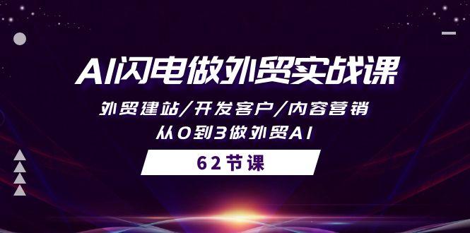 (10049期)AI闪电做外贸实战课，外贸建站/开发客户/内容营销/从0到3做外贸AI-62节-云创项目库
