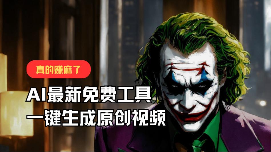 最新免费AI工具，一键生成原创视频，佛系搬运，轻松月入10000+！-云创项目库