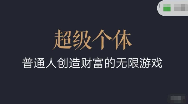 超级个体2024-2025翻盘指南，普通人创造财富的无限游戏-云创项目库