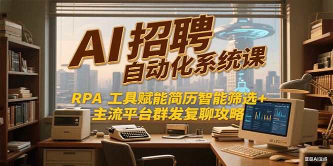 AI招聘自动化系统课，RPA工具赋能简历智能筛选+主流平台群发复聊全攻略-云创项目库