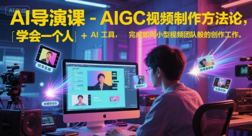 AI导演课-AIGC视频制作方法论，学会一个人+AI工具，完成如同小型视频团队般的创作工作，实现导演梦-云创项目库