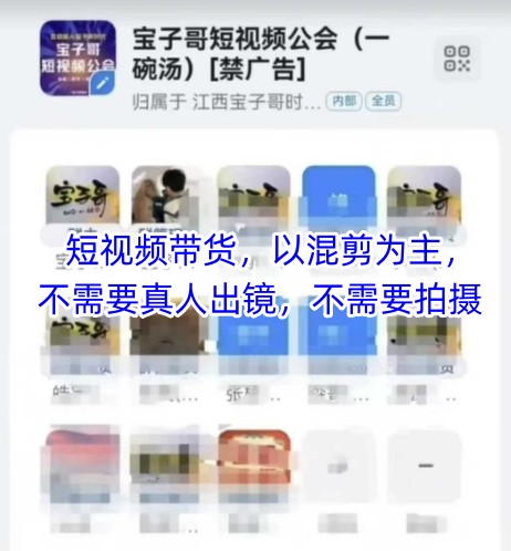 宝子哥头部团队短视频带货，以混剪为主，不需要真人出镜，不需要拍摄-云创项目库