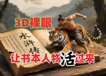 书本人物裸眼3D视频，新的玩法，流量超猛，保姆级教程-云创项目库