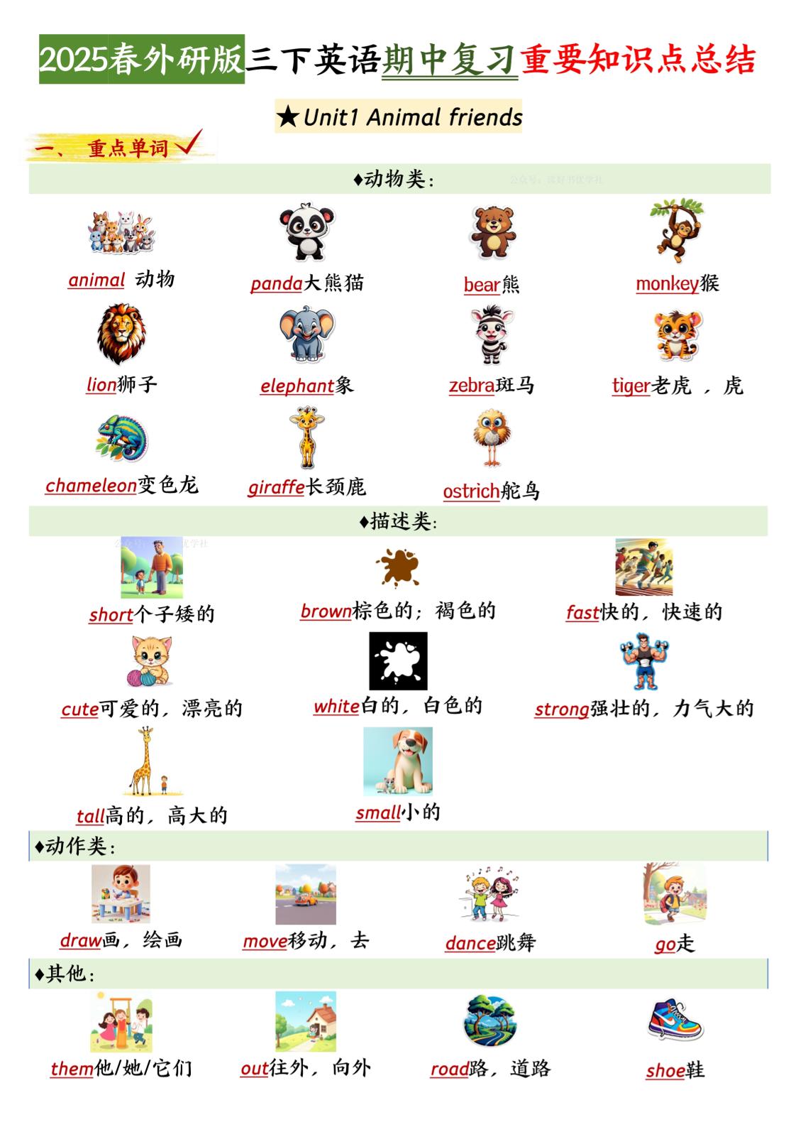 三下英语外研期中知识清单2-云创项目库