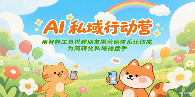 AI私域行动营：用智能工具搭建朋友圈营销体系让你成为高转化私域操盘手-云创项目库