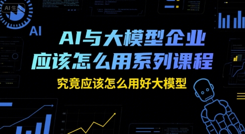 AI与大模型企业应该怎么用系列课程，究竟应该怎么用好大模型-云创项目库
