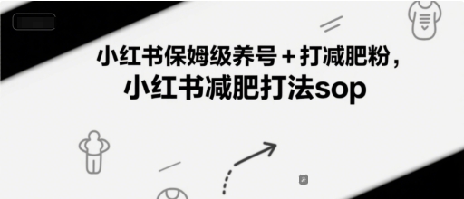 小红书保姆级养号+打减肥粉，小红书减肥打法sop-云创项目库