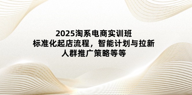 2025淘系电商实训班：标准化起店流程，智能计划与拉新，人群推广策略等等-云创项目库