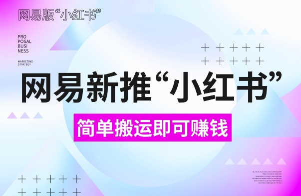 网易官方新推“小红书”，搬运即有收益，新手小白千万别错过(附详细教程)【揭秘】-云创项目库
