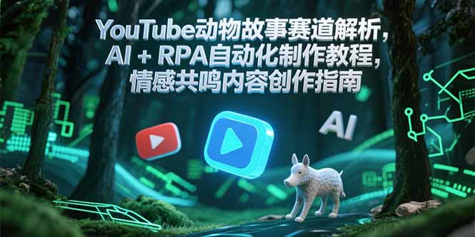 YouTube动物故事赛道解析，AI+RPA自动化制作教程，情感共鸣内容创作指南-云创项目库