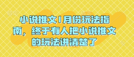 小说推文1月份玩法指南，终于有人把小说推文的玩法讲清楚了!-云创项目库