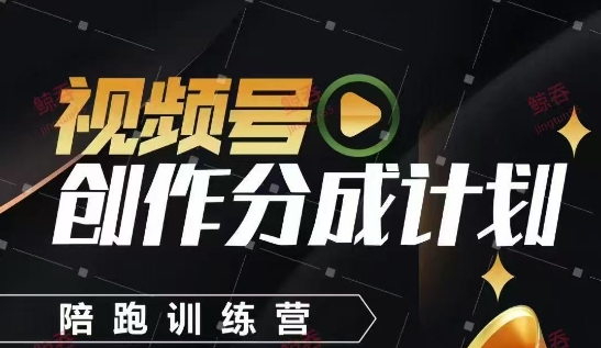 视频号创作分成计划陪跑训练营，手把手教会你如何制作视频，细水长流型项目-云创项目库