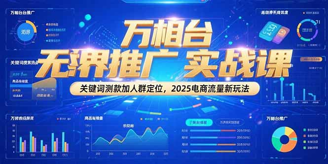 万相台无界推广实战课，关键词测款加人群定位，2025电商流量新玩法-云创项目库