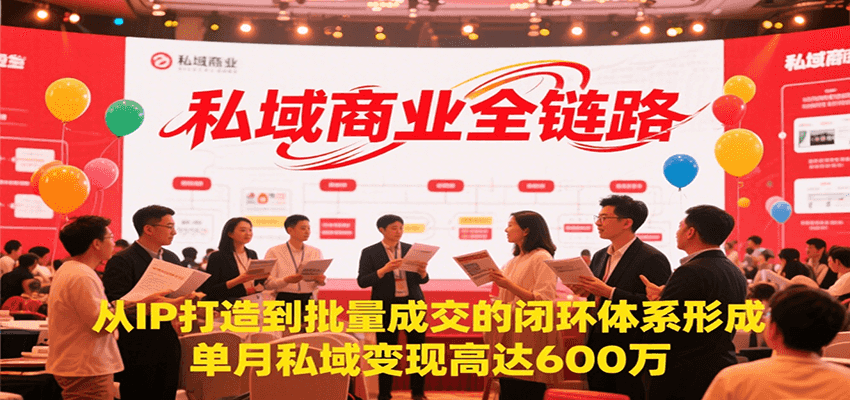 私域商业全链路，从IP打造到批量成交的闭环体系形成，单月私域变现600万-云创项目库