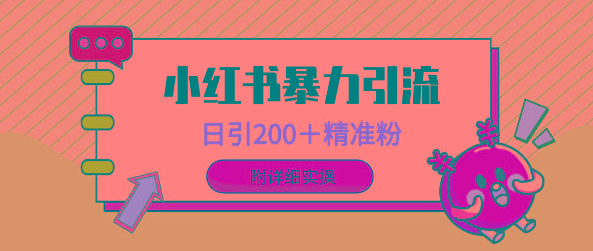 (9582期)小红书暴力引流大法，日引200＋精准粉，一键触达上万人，附详细实操-云创项目库