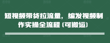 短视频带货拉流量，编发视频制作实操全流程(可搬运)-云创项目库