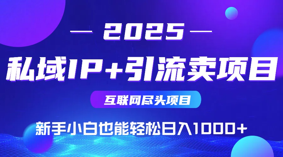 私域IP+卖项目，普通人小白也能轻松实现日入1000+-云创项目库